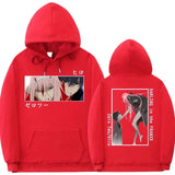 Japanese Anime Darling In The Franx Zero Two Hiro Graphic Print Hoodie