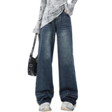 Casual High Waist Straight Wide Leg Jeans