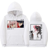 Japanese Anime Darling In The Franx Zero Two Hiro Graphic Print Hoodie