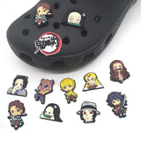 Anime Demon Slayer Tanjirou Cartoon Character Shoe Charms Decrations For Croc Charms Buckle Kids X-mas Gifts Shoe Accessories