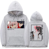 Japanese Anime Darling In The Franx Zero Two Hiro Graphic Print Hoodie