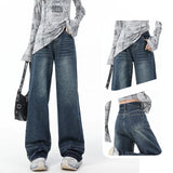 Casual High Waist Straight Wide Leg Jeans