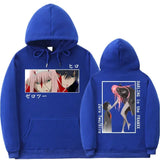 Japanese Anime Darling In The Franx Zero Two Hiro Graphic Print Hoodie