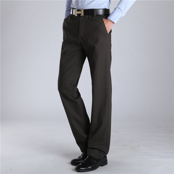 Non-Iron Formal Casual Trousers Slim Fit Premium Cotton Straight Pants