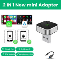 CarPlay Android Auto Wireless Adapter Plug And Play Bluetooth WiFi Auto Connection