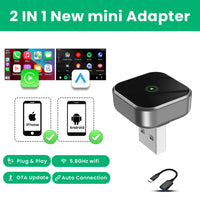 CarPlay Android Auto Wireless Adapter Plug And Play Bluetooth WiFi Auto Connection