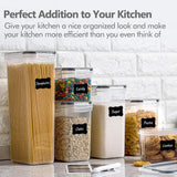 Containers Set Kitchen Pantry Organization and Storage with Easy Lock Lids 8 Pieces Kitchen Storage & Organization