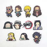 Anime Demon Slayer Tanjirou Cartoon Character Shoe Charms Decrations For Croc Charms Buckle Kids X-mas Gifts Shoe Accessories