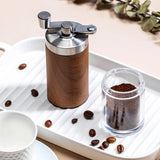 Coffee Bean Grinder Wood Grain Stainless Steel