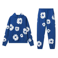 DENIM TEARS  fashionable cotton foam printed hoodie sports suit