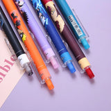 Naruto Anime Black Pen Cartoon 0.5mm Press Bullet-point Gel Pen Uchiha Itachi Kakashi Sasuke Stationery Student Gift Random 1pcs