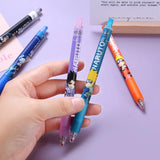 Naruto Anime Black Pen Cartoon 0.5mm Press Bullet-point Gel Pen Uchiha Itachi Kakashi Sasuke Stationery Student Gift Random 1pcs