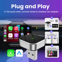 CarPlay Android Auto Wireless Adapter Plug And Play Bluetooth WiFi Auto Connection