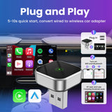 CarPlay Android Auto Wireless Adapter Plug And Play Bluetooth WiFi Auto Connection