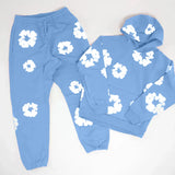DENIM TEARS  fashionable cotton foam printed hoodie sports suit