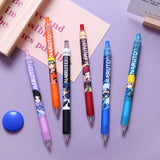 Naruto Anime Black Pen Cartoon 0.5mm Press Bullet-point Gel Pen Uchiha Itachi Kakashi Sasuke Stationery Student Gift Random 1pcs