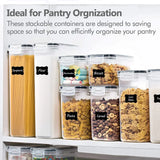 Containers Set Kitchen Pantry Organization and Storage with Easy Lock Lids 8 Pieces Kitchen Storage & Organization