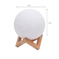 LED Night Light Rechargeable 3D Print Moon Lamp