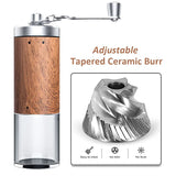 Coffee Bean Grinder Wood Grain Stainless Steel