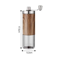 Coffee Bean Grinder Wood Grain Stainless Steel