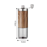 Coffee Bean Grinder Wood Grain Stainless Steel