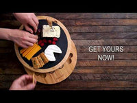 Round Bamboo Cheese Board With Knife Set