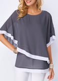 Chiffon Bat Sleeve Blouses