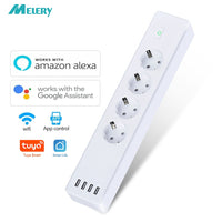 Wifi Smart Power Strip Surge Protector 4 EU Plug Outlet