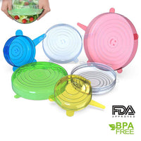 6Pc. Reusable Silicone Lids