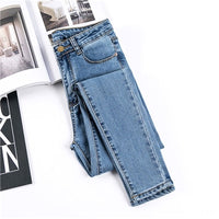 Denim Pants Stretch Bottoms Skinny Jeans