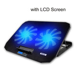 SeenDa Desk Adjustable Laptop Stand Support 12" to 17" with 2 Fans USB Cooling Heat Dissipation Stand Holder for Notebook