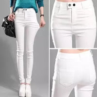 High Stretch Waist Women Elastic Skinny Pencil Jeans