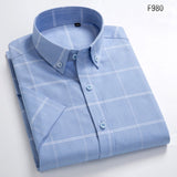 Short Sleeve Plaid Casual Slim Fit Shirts