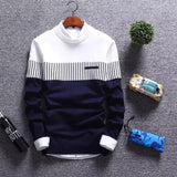 Wool Sweater Coat Striped O Neck Pullover