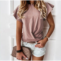 Butterfly Short Sleeve Sweet Ruffle Tops