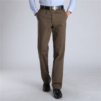 Non-Iron Formal Casual Trousers Slim Fit Premium Cotton Straight Pants