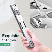 Laptop Stand Rack X Style Adjustable Foldable Aluminum Alloy Office Desktop Notebook Holder Desk For 7-15 Inch Macbook Pro Air